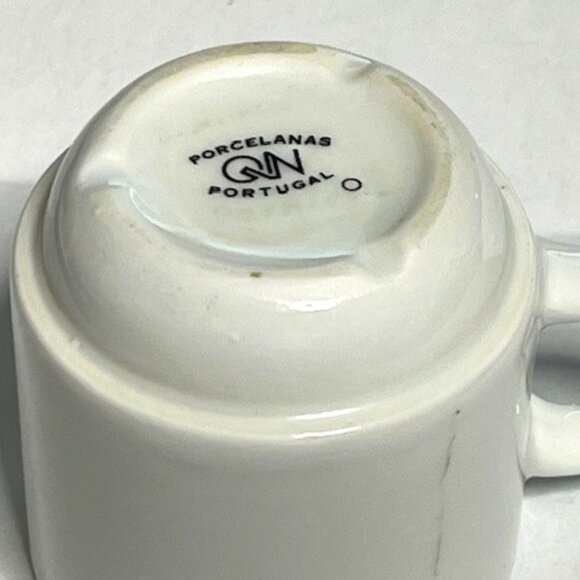 VTG Porcelain Nicola Coffee Gilded Portrait Logo Espresso Cup Portugal 2.2"Tall - Picture 7 of 16